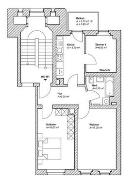 Foto - 2 Zimmer Etagenwohnung zur Miete in Leipzig