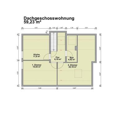 Foto - Ich biete eine 2025 modernisierte Dachgeschosswohnung