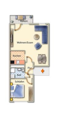 Foto - Etagenwohnung zur Miete in Freiberg