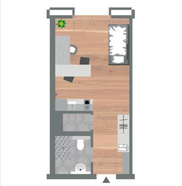 Foto - Einzimmerwohnung in Münster ab 01.05, Bahnhofsnähe, vollmöbliert