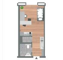 Einzimmerwohnung in Münster ab 01.05, Bahnhofsnähe, vollmöbliert