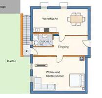 2-Zimmer-Wohnung mit Küche & Garten & Garage im UG - Schierling