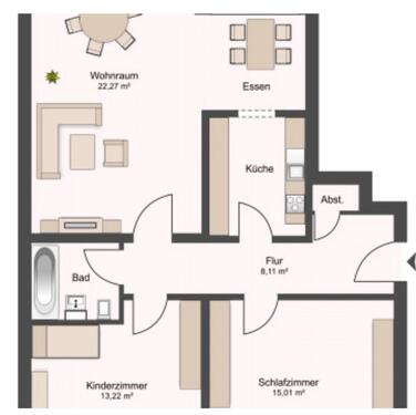 Foto - 3 Zimmer Etagenwohnung in Bremen