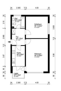 Foto - Helle 2-Zimmer-Wohnung in Bremerhaven-Mitte