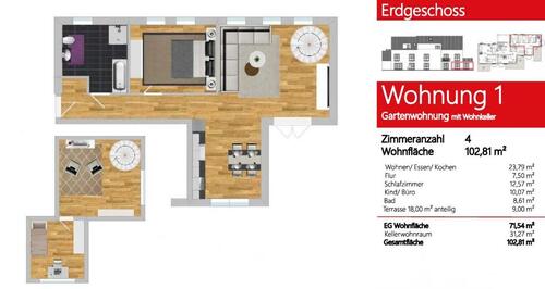 Foto - Ruhige 4-Zimmer-Wohnung mit Garten in Ingolstadt