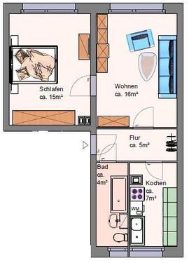 Foto - 2 Zimmer Etagenwohnung zur Miete in Meuselwitz