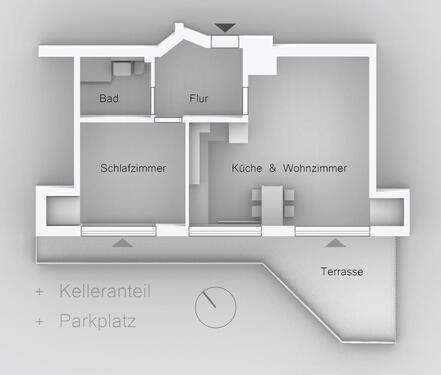 Foto - 2 Zimmer Terrassenwohnung zur Miete in Berlin