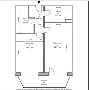 Foto - 2 Zimmer Etagenwohnung zur Miete in Greifswald