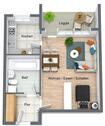 Foto - 1 Zimmer Erdgeschoßwohnung zur Miete in Ludwigshafen am Rhein