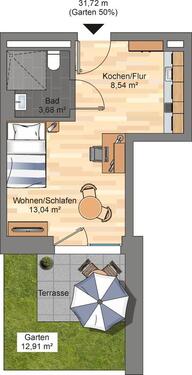 Foto - 1 Zimmer Etagenwohnung in Bremen