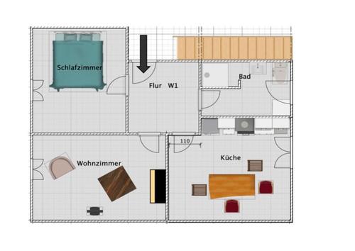 Foto - 2 Zimmer Erdgeschoßwohnung zur Miete in Trier