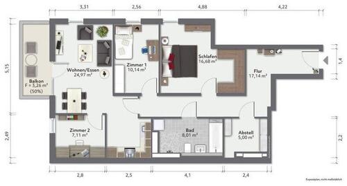 Foto - 4 Zimmer Etagenwohnung zur Miete in Greifswald