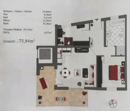 Foto - 3 Zimmer Etagenwohnung zum Kaufen in Tuttlingen