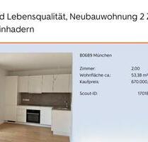 Neubau, 2 Zi. Wohnung mit großer Terrasse - ohne Provision - München Pasing-Obermenzing