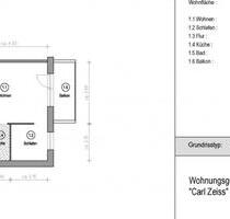 Helle 1-Zimmer-Wohnung mit Balkon & erwünschter Möbelübernahme - Jena Burgau