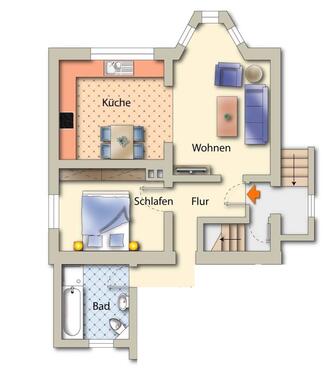 Foto - 2-Zimmer Wohnung - 650,00 EUR Kaltmiete,