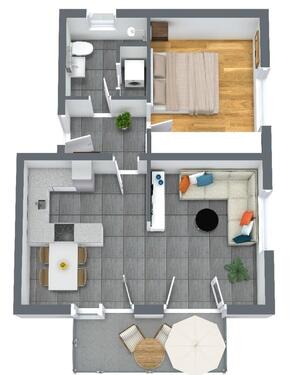 Foto - Moderne 2-Zimmer-Wohnung mit großem Balkon 