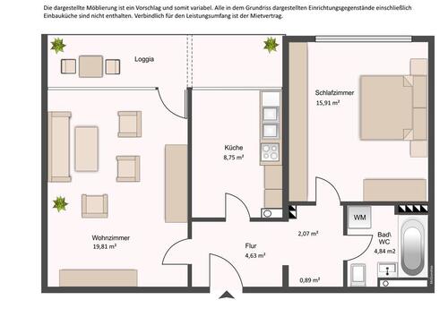 Foto - 2 Zimmer Etagenwohnung in Darmstadt