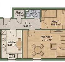 3 Zimmer Wohnung mit großem West Balkon und Einzelgarage - Ingolstadt