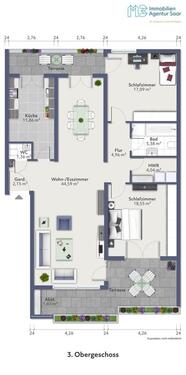 Foto - 3 Zimmer Etagenwohnung zur Miete in Wallerfangen