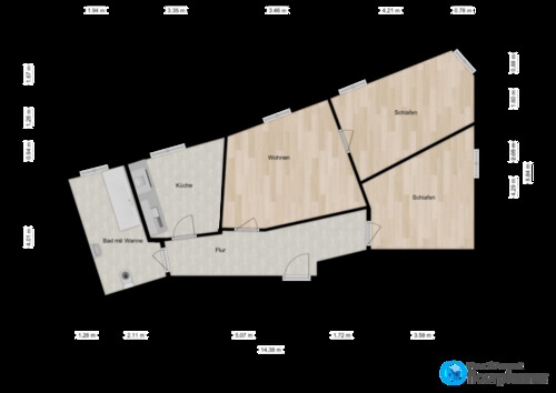 Foto - schicke 3 Zi-Wohnung SDL nähe Bahnhof 450€