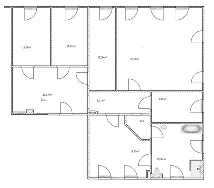 Foto - großzügige helle 5 Raum Wohnung zu vermieten 160qm 960€