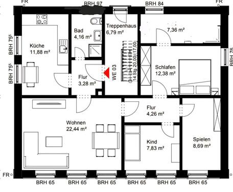 Foto - 4 Zimmer Etagenwohnung in Tastrup