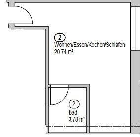 Foto - Helle 1,5-Zimmer-Wohnung mit Balkon