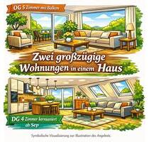 ab Sep verfügbar, Ihre Wahl: Zwei moderne Wohnungen – 5‑Zimmer‑OG oder 4‑Zimmer‑DG - Lambrecht (Pfalz)