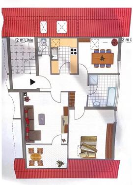 Foto - 3-Zimmer-Dachgeschosswohnung - 1.055,00&nbsp;EUR Kaltmiete, ca.&nbsp; 74,00&nbsp;m&sup2;
