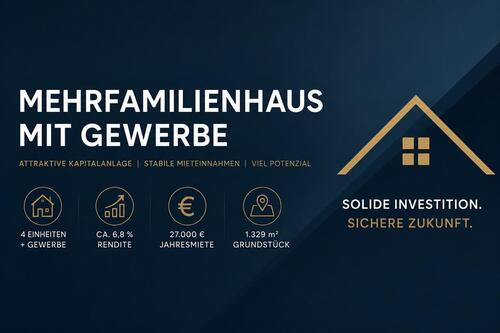 Foto - Mehrfamilienhaus mit Gewerbe ca. 6,8 % Rendite