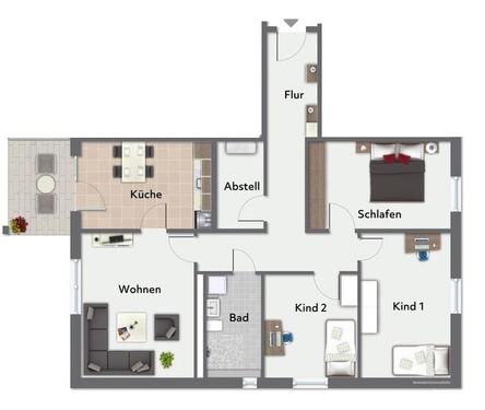 Foto - 4 Zimmer Etagenwohnung zur Miete in Bielefeld