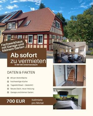 Foto - Zur Miete!WohnungFachwerkhaus m Garage+Garten in Untermerzbach