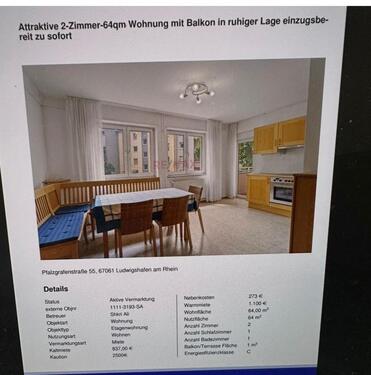 Foto - teilmöblierte wohnung - 837,00&nbsp;EUR Kaltmiete, ca.&nbsp; 64,00&nbsp;m&sup2;