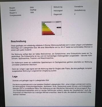 Foto - Etagenwohnung in Ludwigshafen am Rhein zur Miete