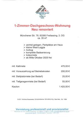 Foto - Neu renovierte Single-DG-Wohnung - provisionsfrei