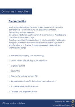 Foto - 4 Zimmer Erdgeschoßwohnung zur Miete in Ganderkesee