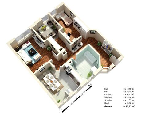 Foto - Etagenwohnung zur Miete in Gera