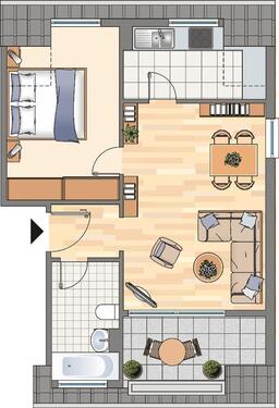 Foto - 2.5 Zimmer Etagenwohnung zur Miete in Dortmund