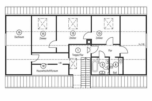 Foto - 4 Zimmer Dachgeschoßwohnung zur Miete in Schwieberdingen