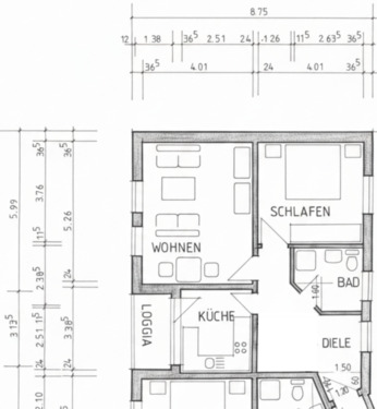 Foto - 2 Zimmer Etagenwohnung zur Miete in Salzkotten