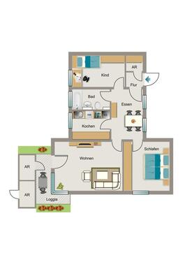 Foto - 3.5 Zimmer Erdgeschoßwohnung zur Miete in Dortmund