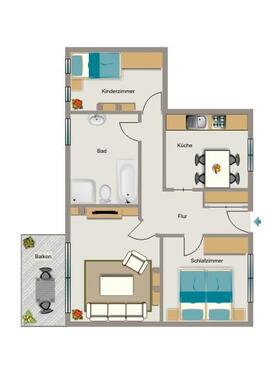 Foto - 3.5 Zimmer Etagenwohnung zur Miete in Recklinghausen