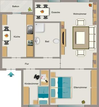 Foto - 3.5 Zimmer Etagenwohnung in Oberhausen