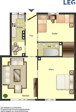 Foto - 3 Zimmer Erdgeschoßwohnung zur Miete in Duisburg