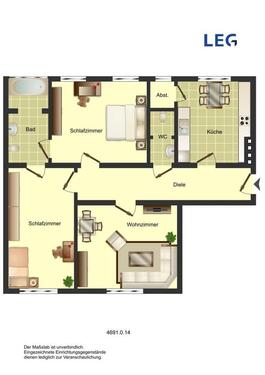 Foto - 3 Zimmer Etagenwohnung zur Miete in Duisburg