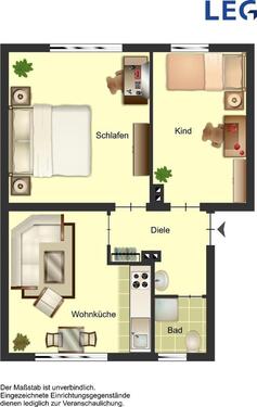 Foto - 2 Zimmer Erdgeschoßwohnung in Duisburg