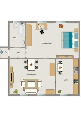Foto - 2.5 Zimmer Erdgeschoßwohnung zur Miete in Gelsenkirchen