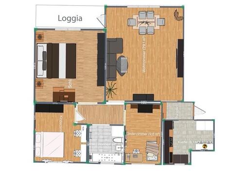 Foto - Schöne 4 Zimmer Wohnung in Neustadt (Gartenstadt Süd)