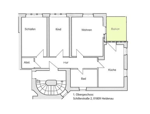Foto - 3 Zimmer Etagenwohnung zur Miete in Heidenau